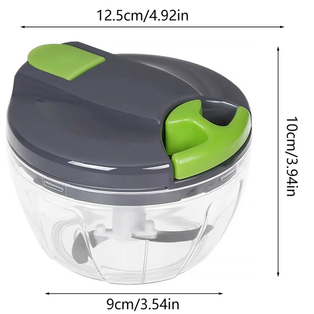 Manual Garlic Chopper Hand Pull String Vegetable Cutter For Onions Ginger Nuts More Multifunctiona 4