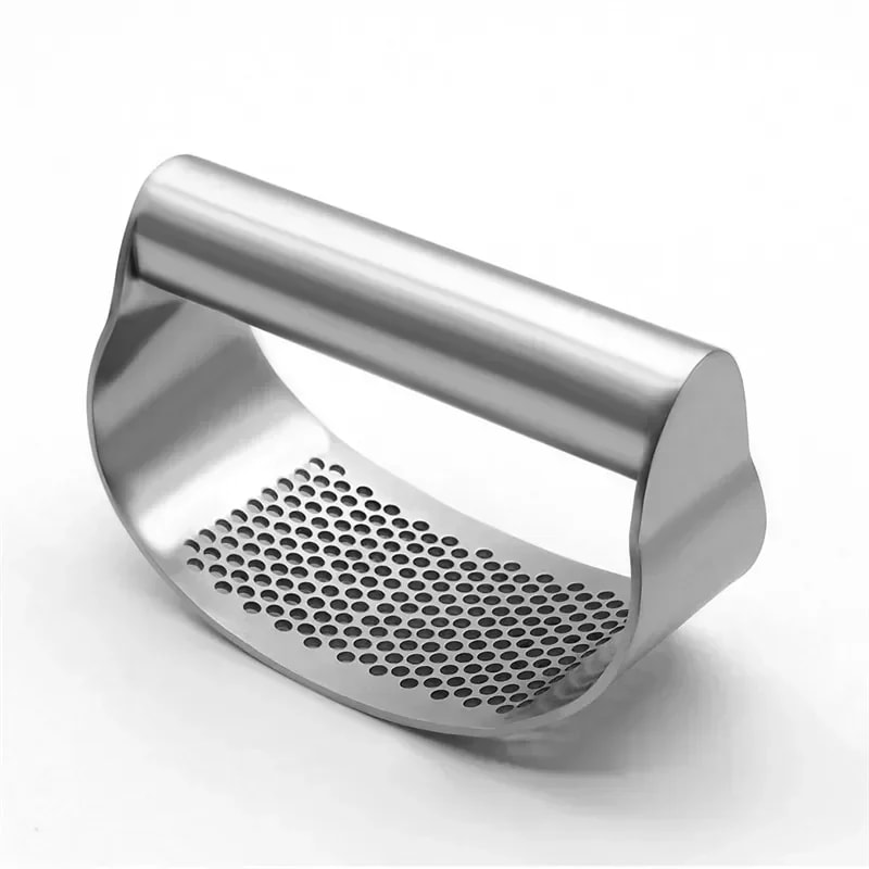 Upgraded Stainless Steel Garlic Press & Crusher Manual Squeezer for Garlic, Ginger, and More