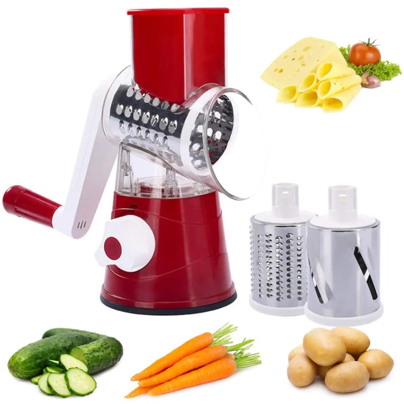 Multifunctional Roller Vegetable Cutter Hand Crank Potato Grater Home Kitchen Shredder 0