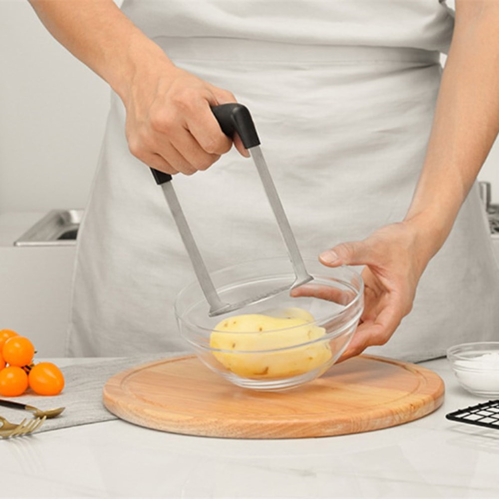 Stainless Steel Potato Masher and Ricer Smooth Mashed Potatoes and Fruit Puree Maker