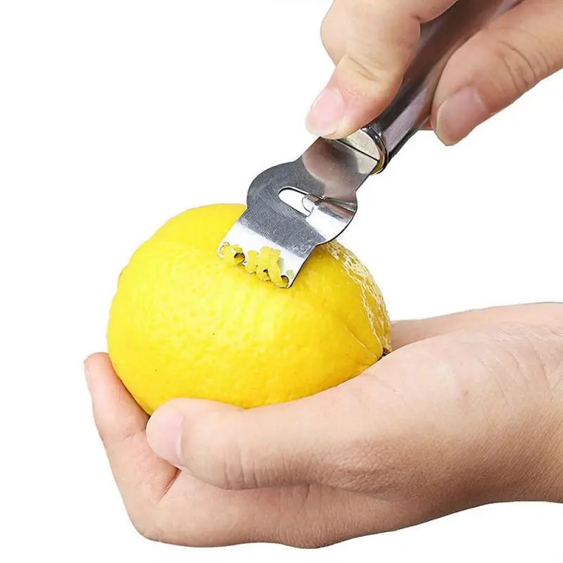 Stainless Steel Citrus Zester and Peeler for Fruit Premium Kitchen Tool for Lemons & Oranges