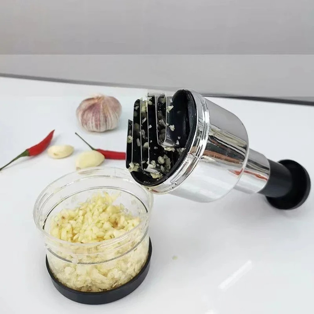 Portable Onion Chopper Multi-Function Vegetable and Garlic Dicer, Mincer & Peeler for Effortless Meal Prep