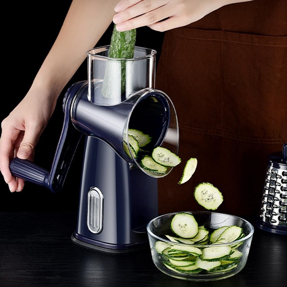Rotary Vegetable Slicer Cheese Grater Multifunction Hand Crank Veggie Chopper Meat Grinder 4
