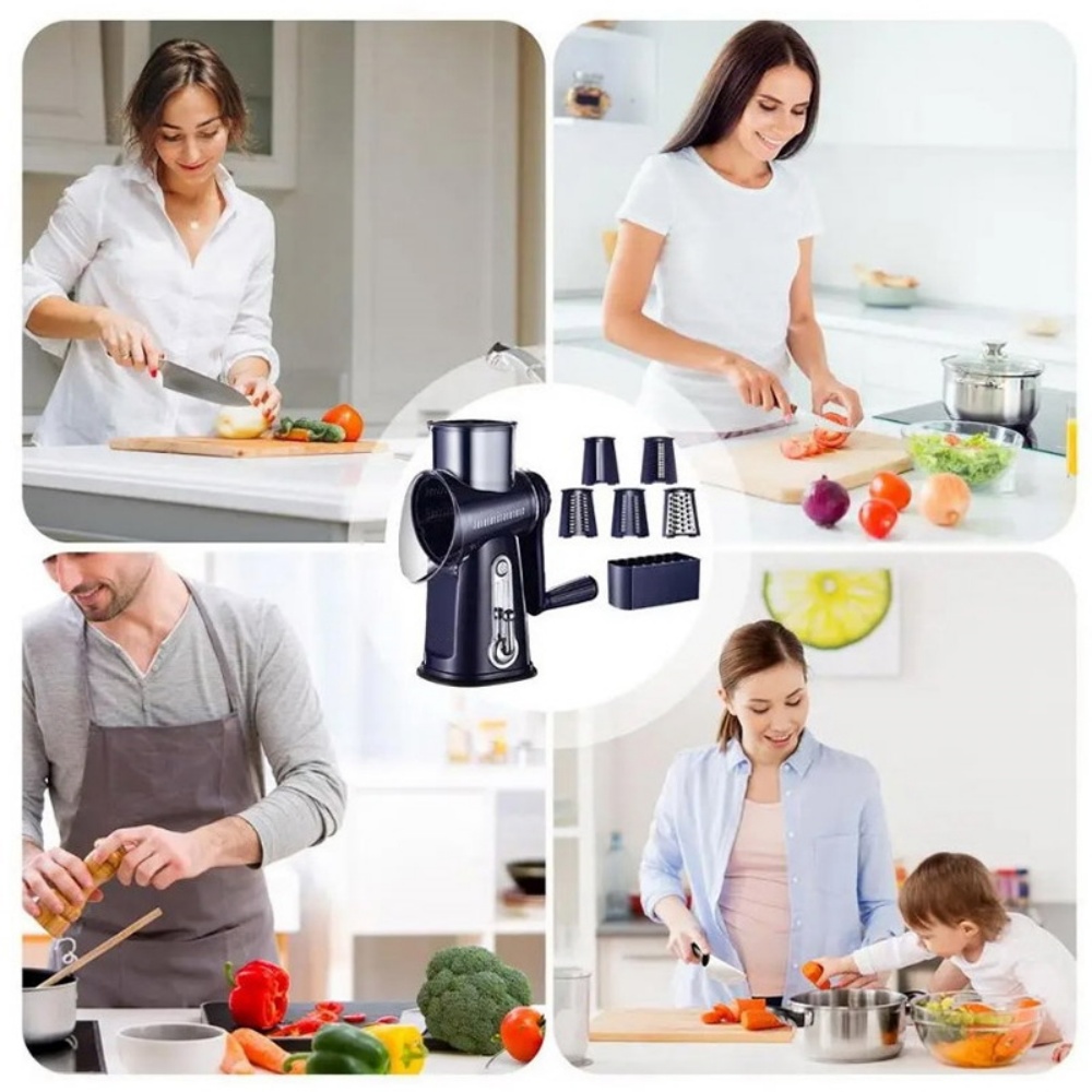 Rotary Vegetable Slicer Cheese Grater Multifunction Hand Crank Veggie Chopper Meat Grinder 5