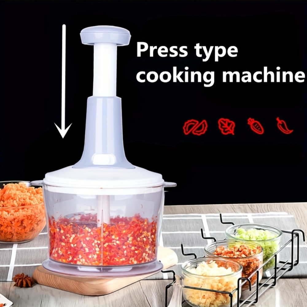 Manual Food Processor Garlic Press HandPowered Meat Grinder Vegetable Chopper 1