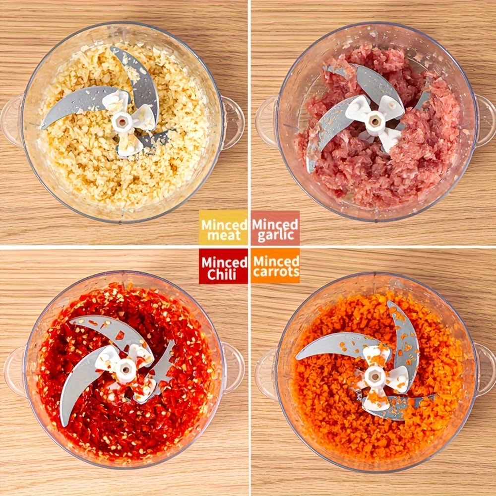 Manual Food Processor Garlic Press HandPowered Meat Grinder Vegetable Chopper 3