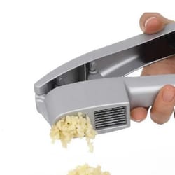 garlic press & slicer aluminium mincer for garlic and ginger multi-functional kitchen tool for slicing & grinding