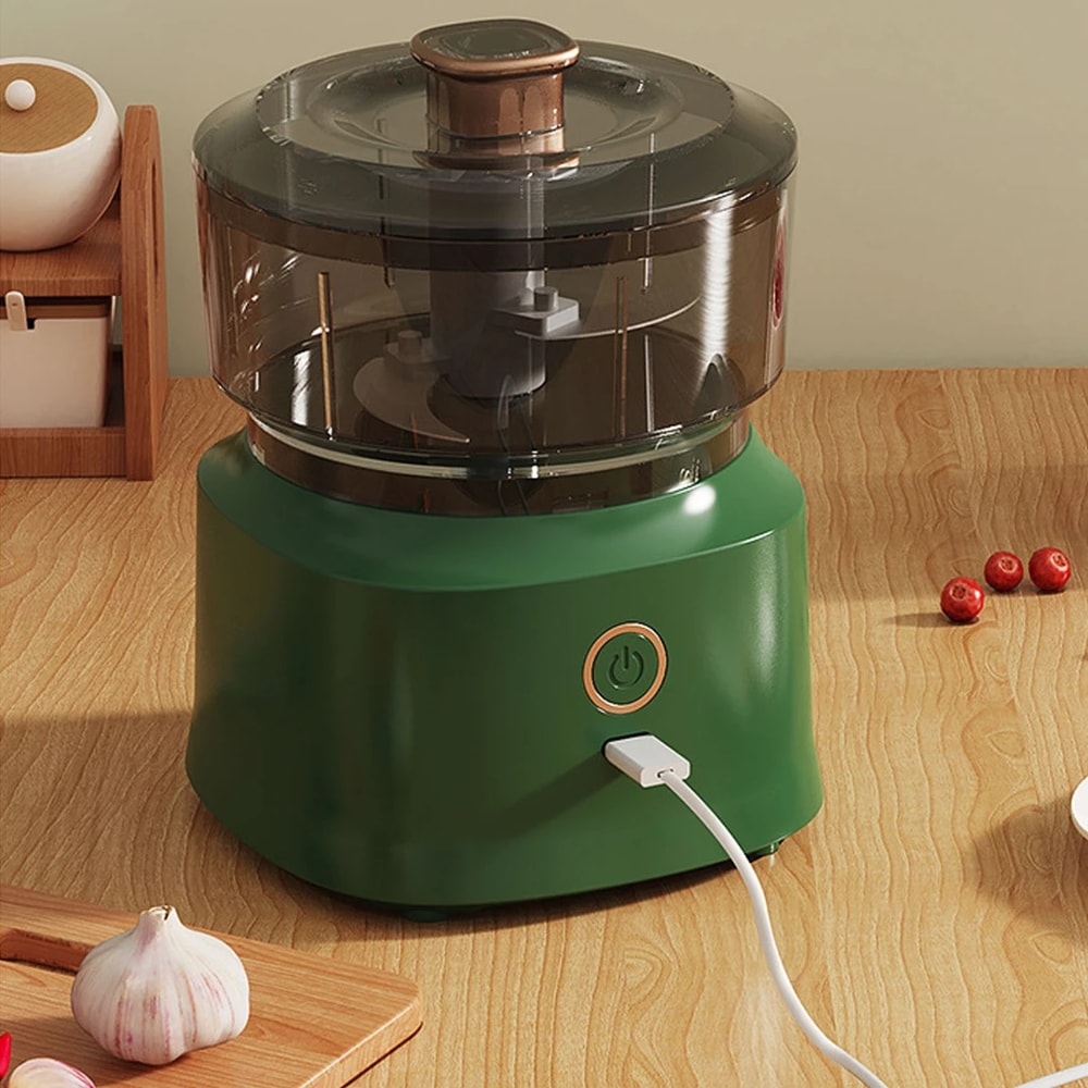 Mini Electric Meat Grinder & Garlic Masher Multifunctional Wireless Food Processor for Baby Food & More