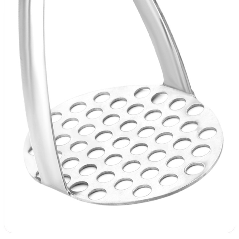 Stainless Steel Potato Masher and Fruit Crusher Durable Kitchen Tool for Purees, Juices, and More