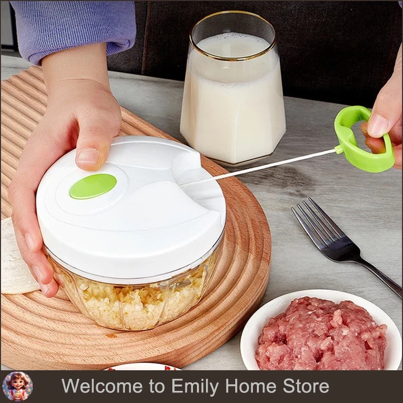 Manual Meat Mincer & Garlic Chopper Multi-Use Vegetable & Onion Cutter for Easy Kitchen Prep