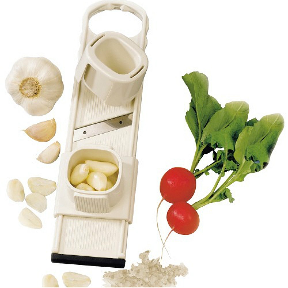 Ginger Garlic Cutter Slicer Manual Vegetable Chopper for Effortless, Double-Sided Grinding & Slicing