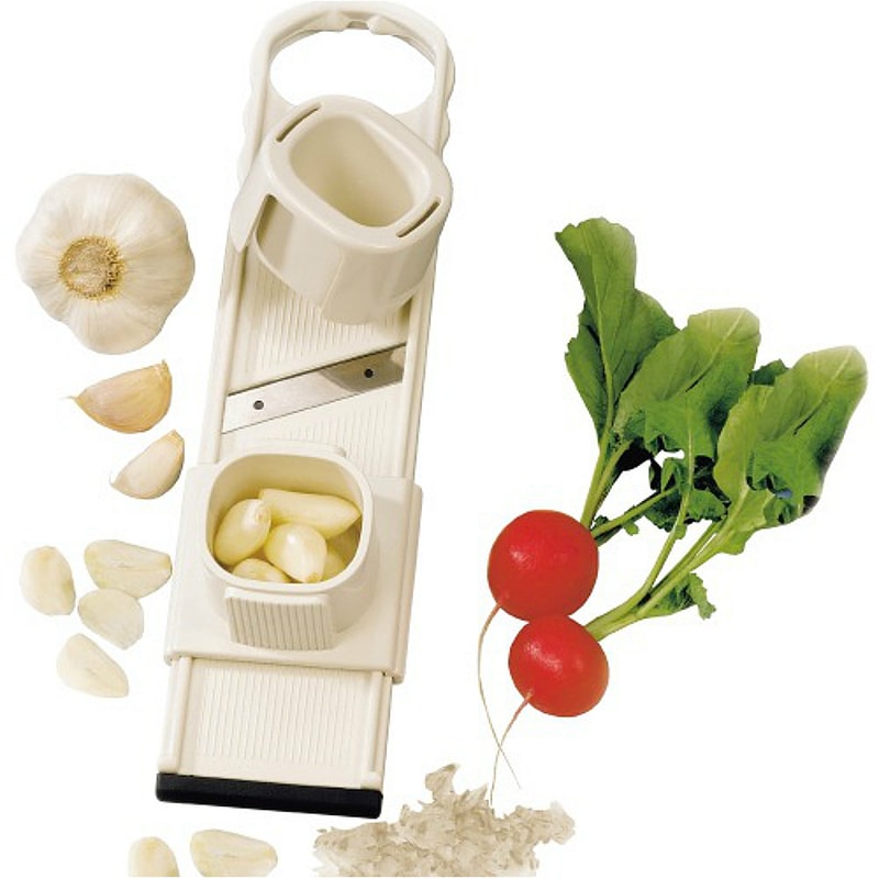 Ginger Garlic Cutter Slicer Manual Vegetable Chopper for Effortless, Double-Sided Grinding & Slicing