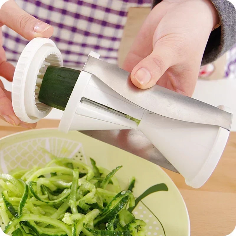 Spiral Vegetable Cutter Manual Spiralizer for Zoodles, Fettuccine, and Pasta Kitchen Gadget for Healthy Eating