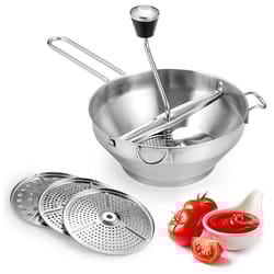 stainless steel food mill potato, jam, garlic strainer & masher