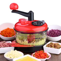 multi-function manual food processor meat grinder, vegetable chopper & egg blender