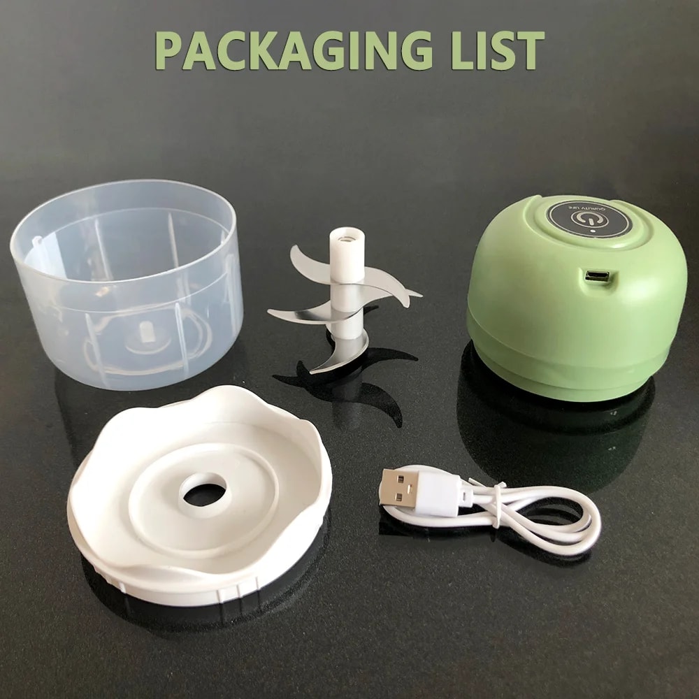 USB Wireless Electric Garlic Masher Food Chopper Meat Grinder With 6 Blades For Effortless Mincing 4