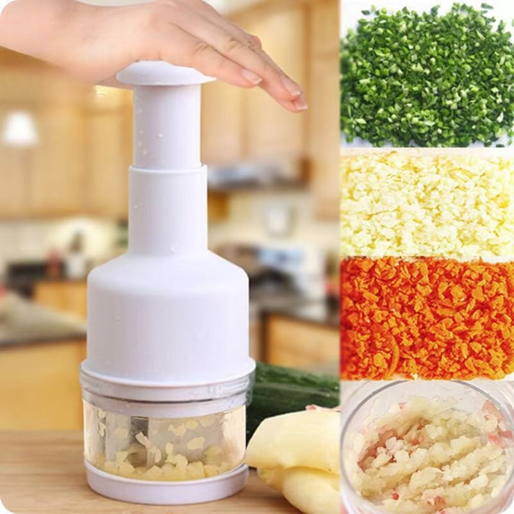 Manual Garlic Chopper & Vegetable Slicer Mini Mincer Crusher for Herbs, Ginger, and Nuts
