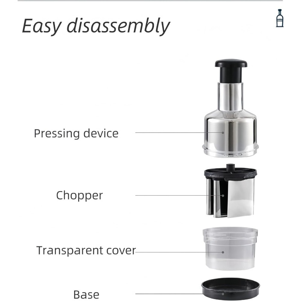 Manual Garlic Chopper & Vegetable Slicer Mini Mincer Crusher for Herbs, Ginger, and Nuts