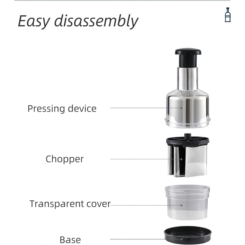 Manual Garlic Chopper & Vegetable Slicer Mini Mincer Crusher for Herbs, Ginger, and Nuts