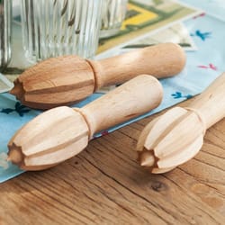 wooden lemon & citrus squeezer beech wood orange juice reamer for kitchen, bar, and fruit lovers