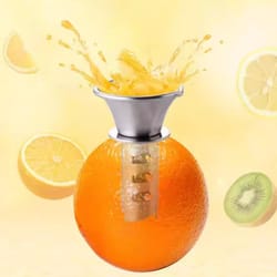 stainless steel manual mini fruit juicer easy-to-use lemon squeezer & orange juice extractor for fresh, healthy drinks