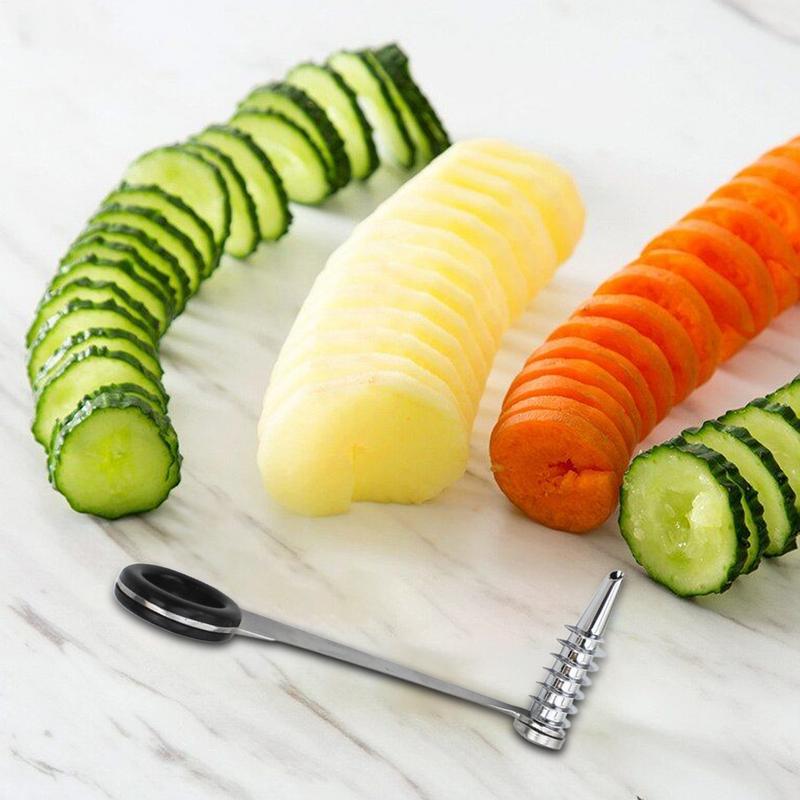 Spiral Slicer Blade for Vegetables Stainless Steel Cucumber, Carrot & Potato Curler Kitchen Tool