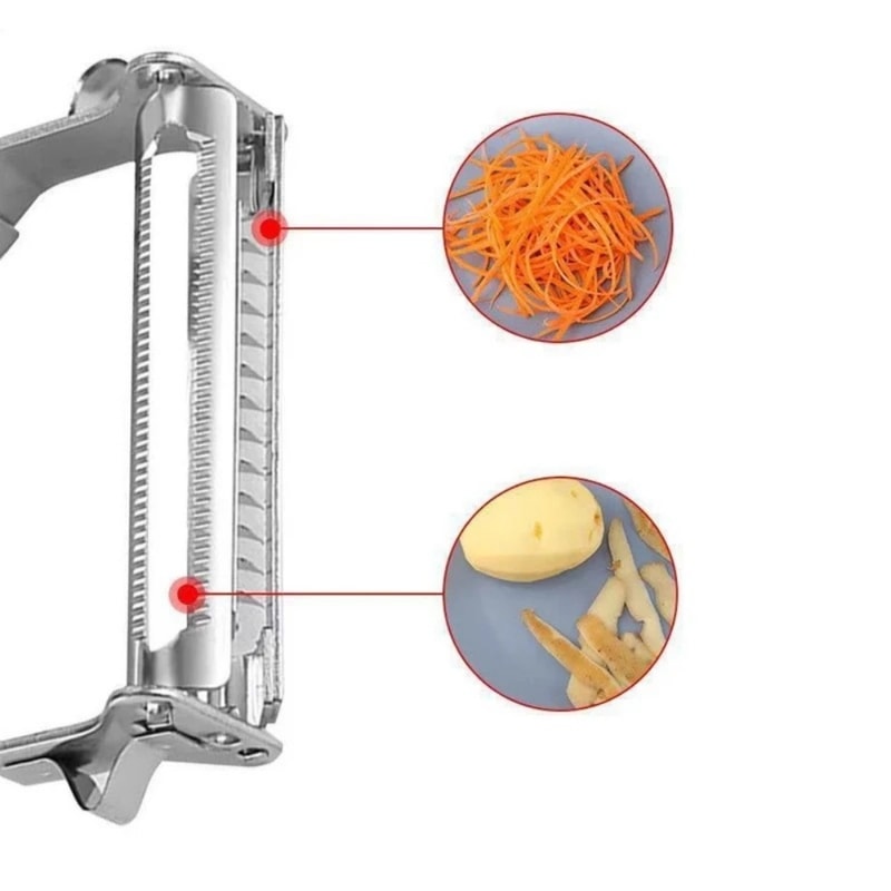 MultiFunction Stainless Steel Vegetable Peeler Grater For Cucumbers Carrots And Potatoes 3