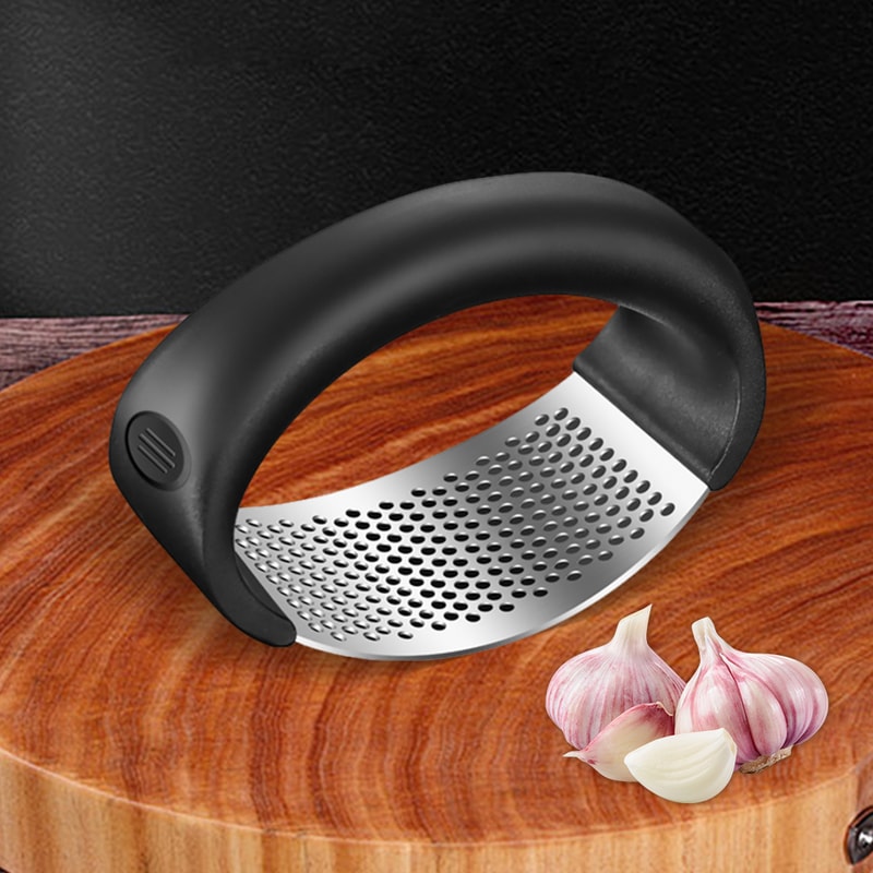 Stainless Steel Garlic Masher Manual Garlic Chopper Press Crusher for Fruits and Vegetables