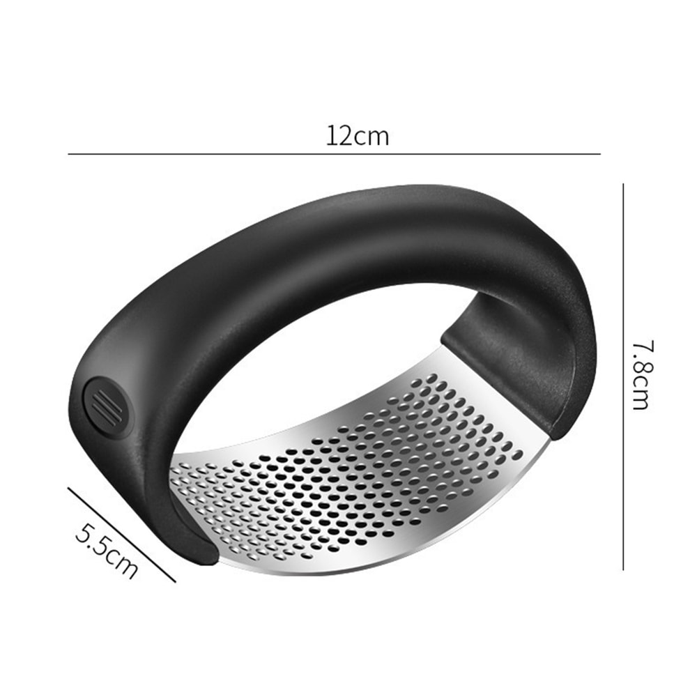 Stainless Steel Garlic Masher Manual Garlic Chopper Press Crusher for Fruits and Vegetables