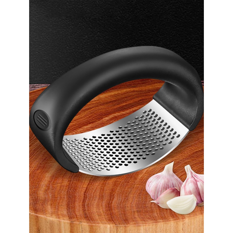 Stainless Steel Garlic Masher Manual Garlic Chopper Press Crusher for Fruits and Vegetables