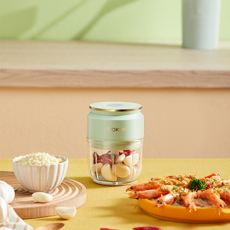 Glass Electric Garlic Crusher And Portable Fresh Meat Chopper USB Rechargeable Ginger Chili And Veg 2