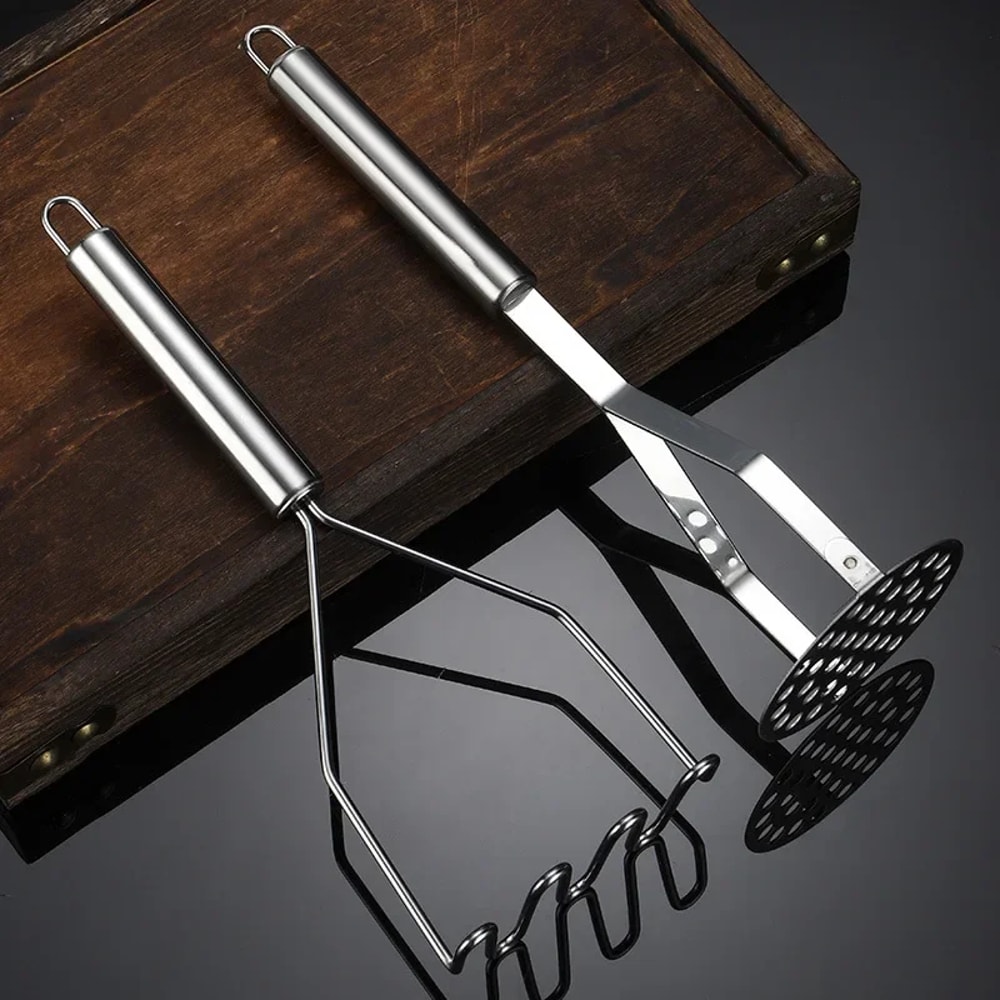 Stainless Steel Potato Masher Manual Fruit And Vegetable Crusher For Kitchen Use 0