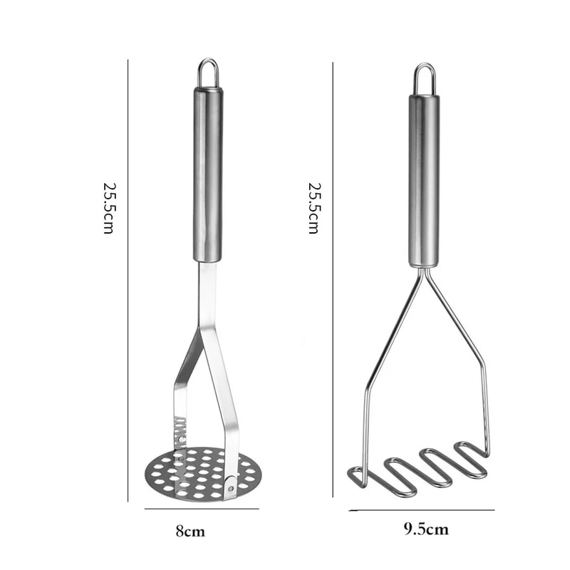 Stainless Steel Potato Masher Manual Fruit And Vegetable Crusher For Kitchen Use 4