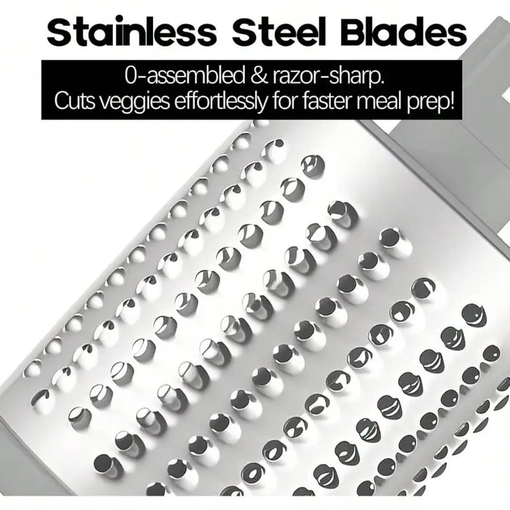 Manual Rotary Cheese Grater Kitchen Vegetable Slicer With Replaceable Drum Blades 4