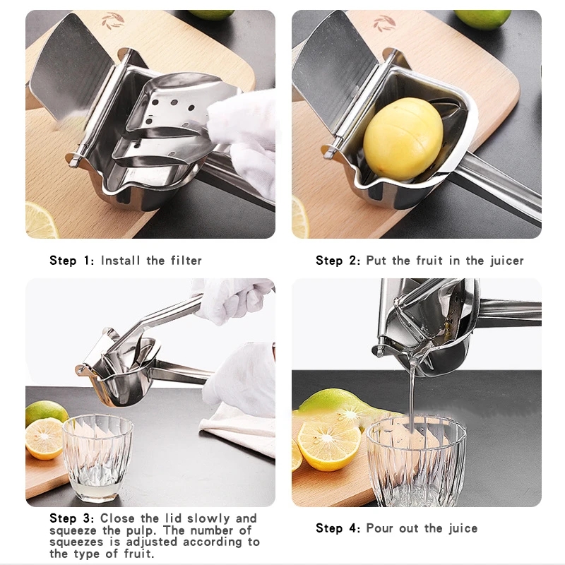 Manual Juice Squeezer Hand Pressure Juicer For Pomegranate Orange Lemon Sugar Cane Multifunctional 4