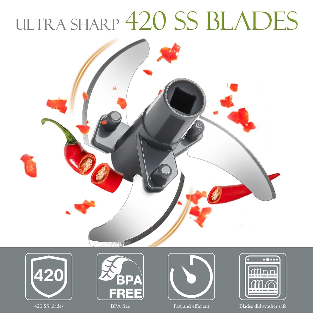 MultiUse Manual Food Chopper Portable Hand Pull Vegetable Garlic Mincer 3