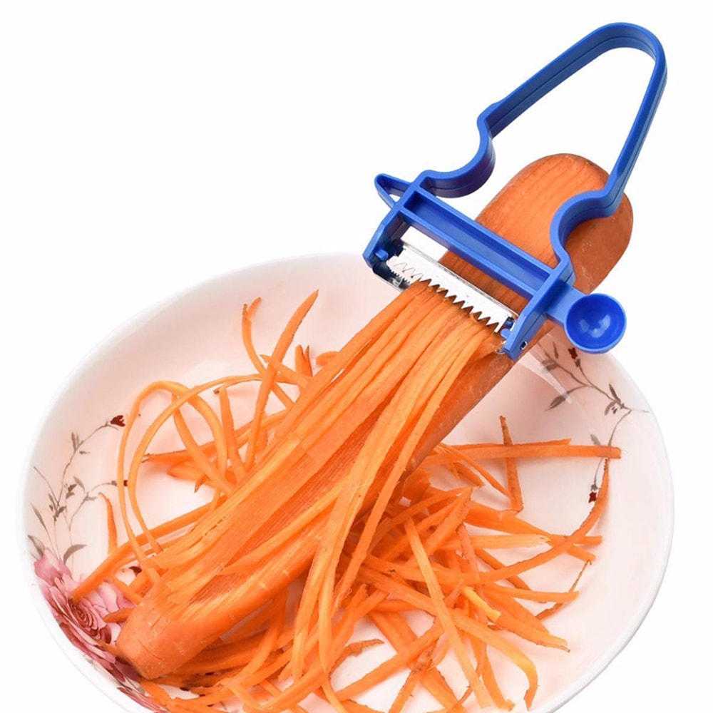 Precision Julienne Peeler & Serrated Paring Knife for Effortless Kitchen Prep