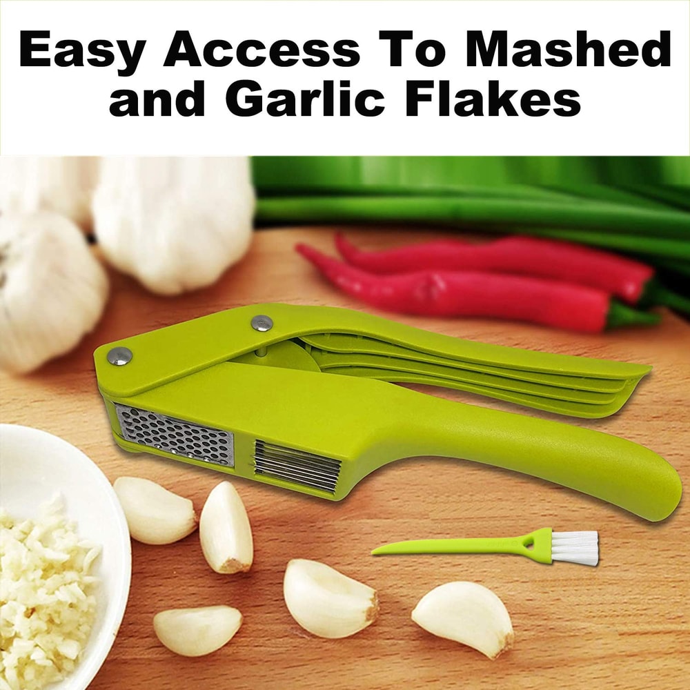 Stainless Steel Garlic Press Crusher Manual Garlic Mincer Easy Kitchen Tool 5