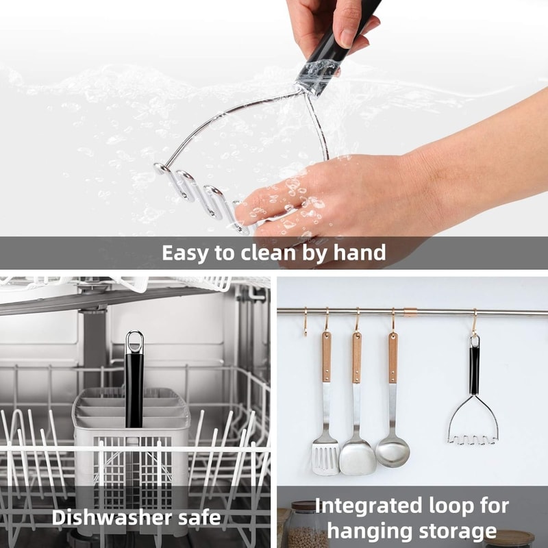 Stainless Steel Potato Masher Manual Vegetable Baby Food Press Tool 4