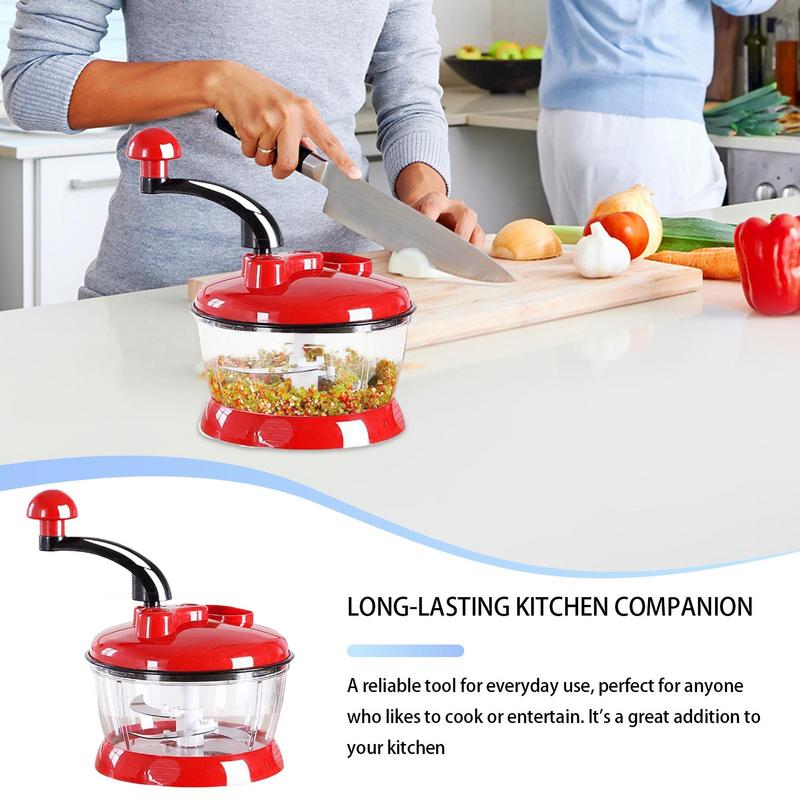 Large Capacity Manual Vegetable Chopper Hand Food Chopper with Garlic and Onion Cutter