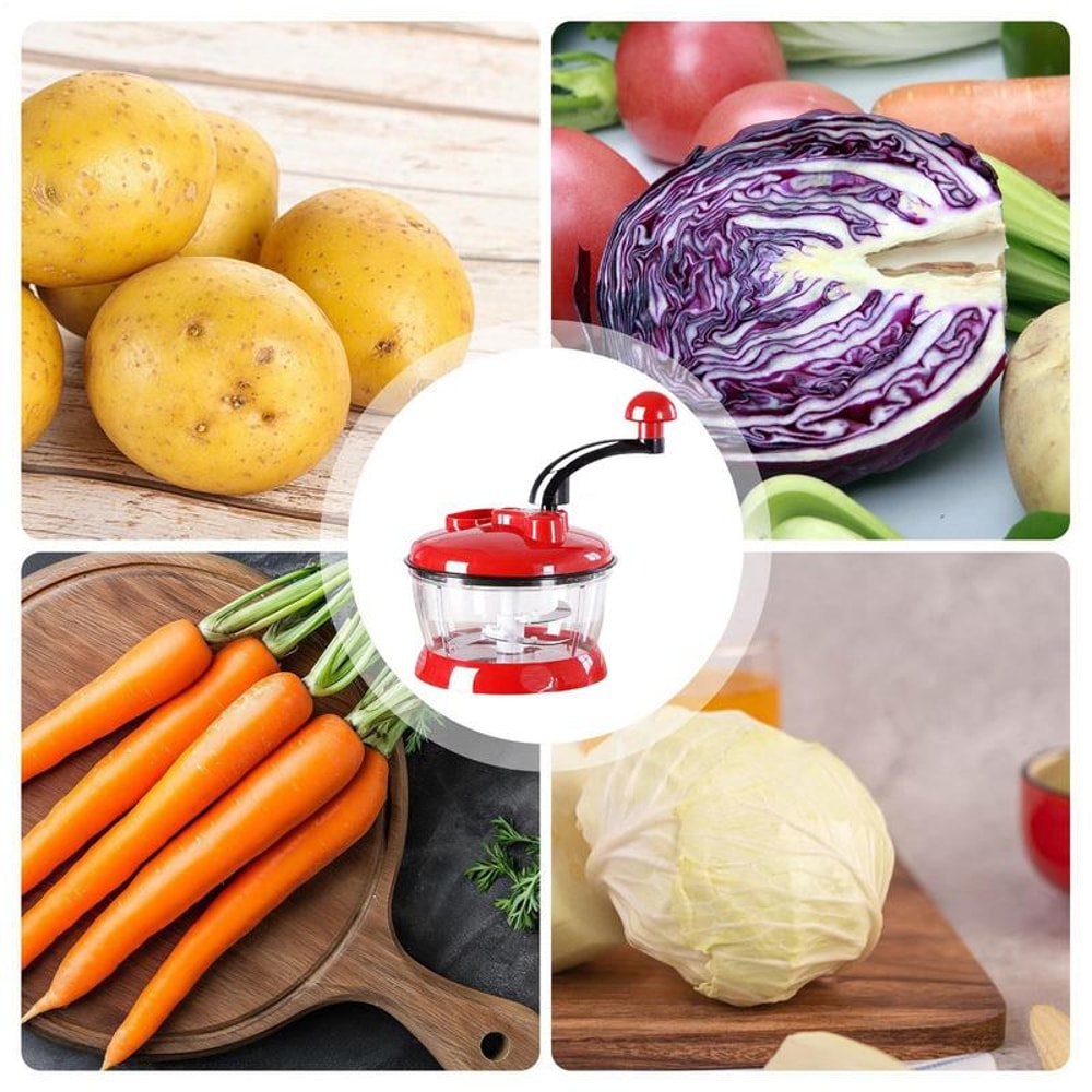 Large Capacity Manual Vegetable Chopper Hand Food Chopper with Garlic and Onion Cutter