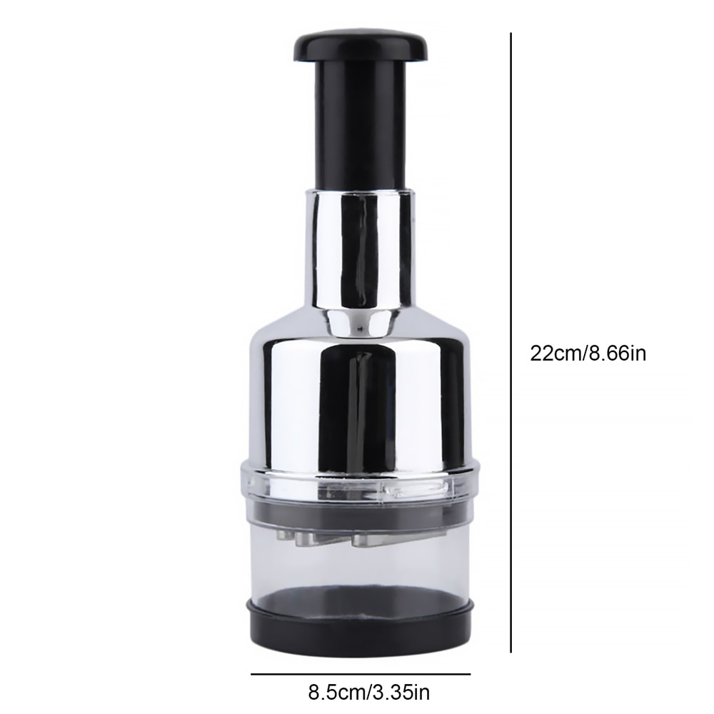 QuickPress Manual Food Chopper Handheld Garlic Onion Cutter Tool