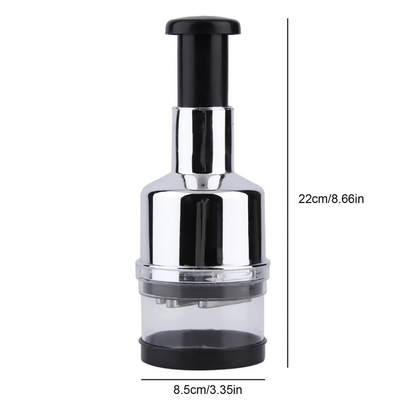 QuickPress Manual Food Chopper Handheld Garlic Onion Cutter Tool