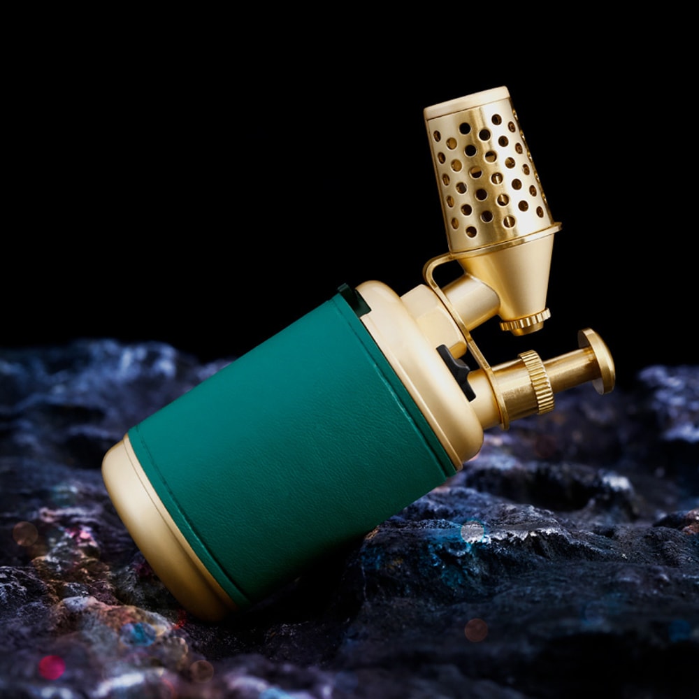 Windproof Torch Lighter With Blue Flame BuiltIn Cigar Cutter 4