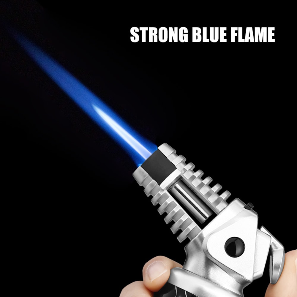 Windproof Butane Torch Lighter Adjustable Flame Cigar And Camping Tool 2