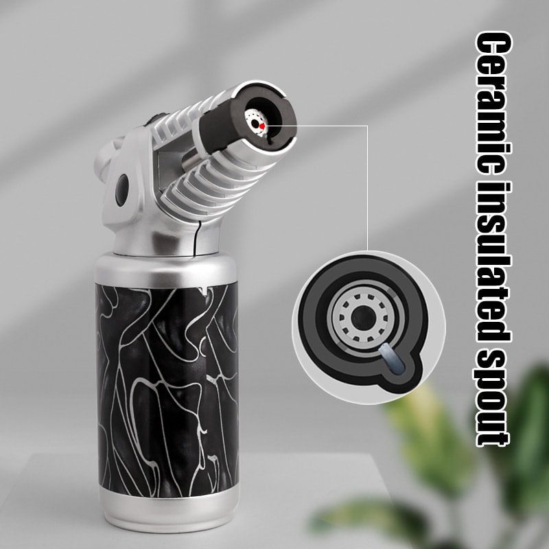 Windproof Butane Torch Lighter Adjustable Flame Cigar And Camping Tool 4