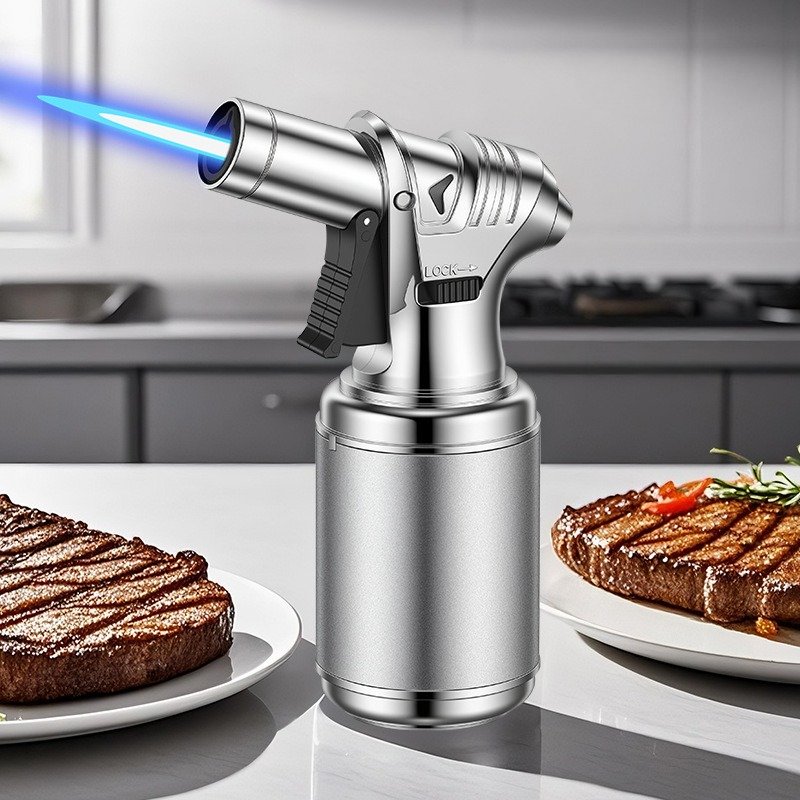 Windproof Torch Lighter High Flame Refillable Butane Cigar Lighter For Outdoor And Daily Use 5