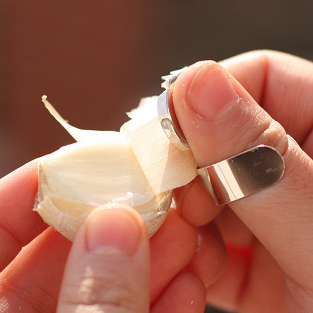 Stainless Steel Chestnut Cutter Garlic Peeler Tool Easy Peel Safe Grip Design 2