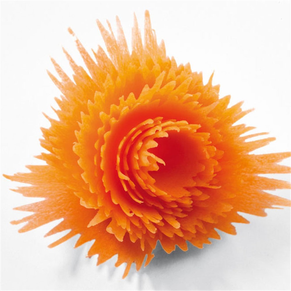 Rotating Vegetable Cutter & Fruit Carving Tool for Creative Kitchen Garnishes