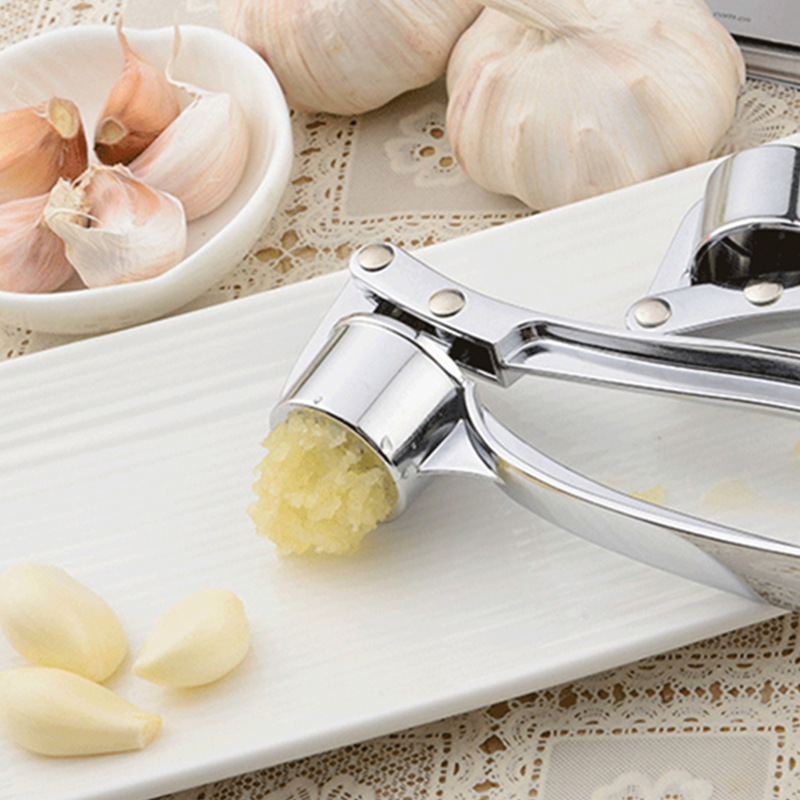 Stainless Steel Garlic Press & Ginger Squeezer Multifunctional Kitchen Crusher